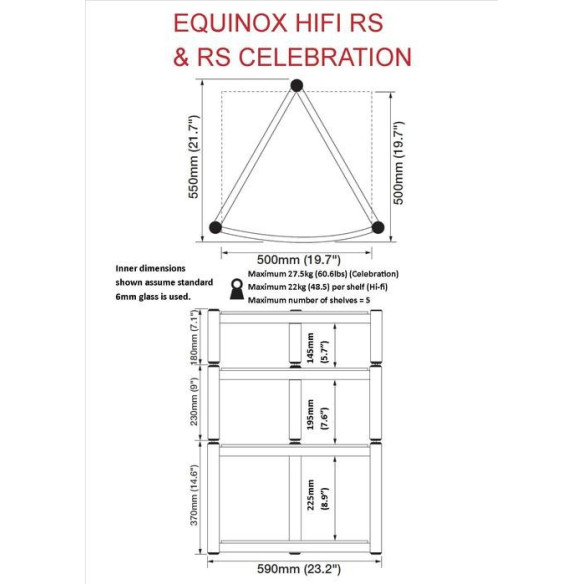 Atacama Equinox 2 Hifi - Module 195 mm - Satin Noir ou Diamant Blanc
