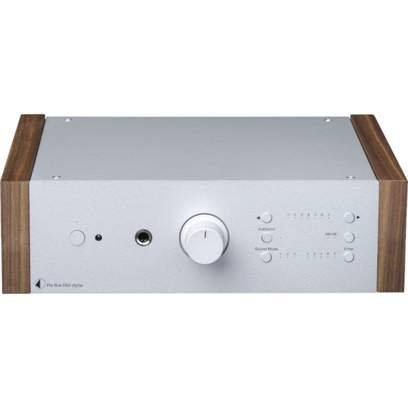 Pro-Ject Pro box DS2 Digital - Préampli Stéréo - Noir, Silver ou Silver/Noyer