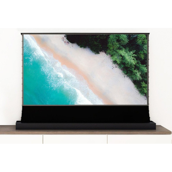 Vividstorm FLOORPRO UST ALR - Ecran de sol motorisé à toile technique pour vidéoprojecteur ultra courte focal
