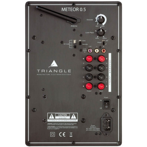 Triangle 0.5 Tc - Caisson de Grave Sans Fil Laqué Noir