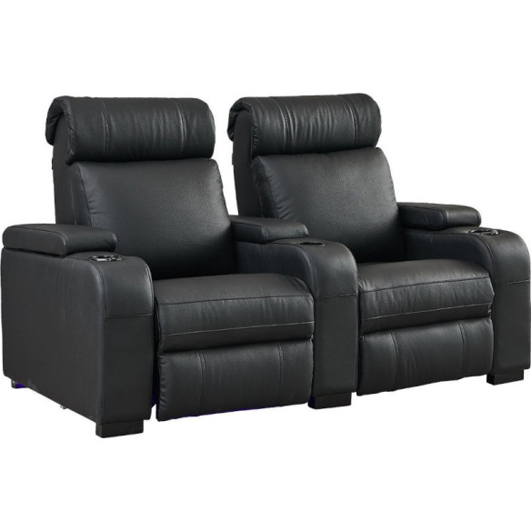 Lumene Hollywood Luxury III - Fauteuil Cinéma 2 places motorisé - Cuir Synthétique ou 100% Cuir