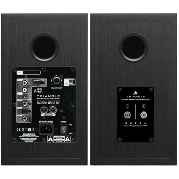 Triangle Borea BR02 BT - Enceintes Bibliothèques actives Bluetooth - Noir, Chêne Clair, Crème, Bleu ou Vert