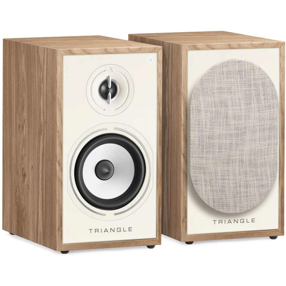Triangle Borea BR02 BT - Enceintes Bibliothèques actives Bluetooth - Noir, Chêne Clair, Crème, Bleu ou Vert