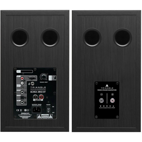 Triangle Borea BR03 BT - Enceintes Bibliothèques actives Bluetooth - Noir, Chêne Clair, Crème, Bleu ou Vert