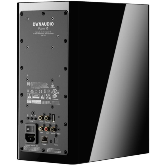 Dynaudio Focus 10 - Enceintes Bibliothèques connectées sans fil - Noir Laqué, Blanc Laqué, Bois Clair ou Noyer