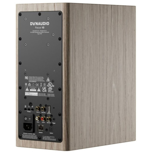 Dynaudio Focus 10 - Enceintes Bibliothèques connectées sans fil - Noir Laqué, Blanc Laqué, Bois Clair ou Noyer