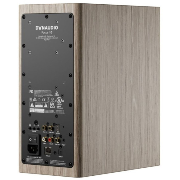 Dynaudio Focus 10 - Enceintes Bibliothèques connectées sans fil - Noir Laqué, Blanc Laqué, Bois Clair ou Noyer