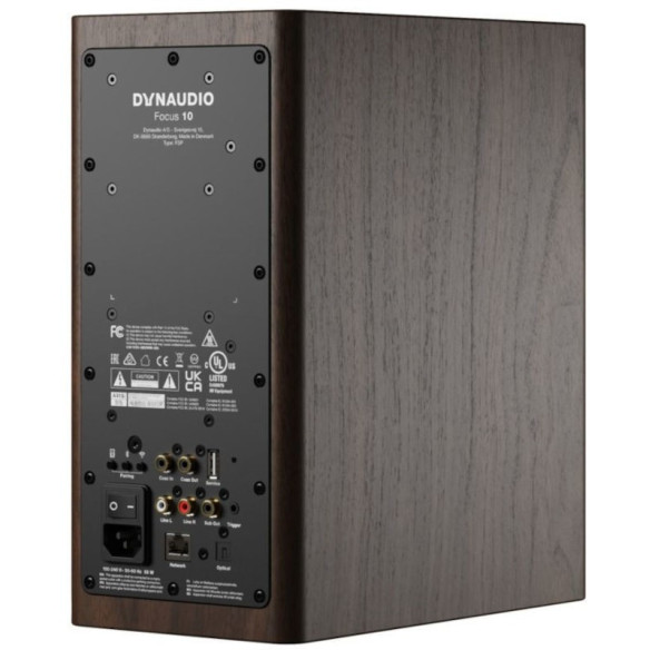 Dynaudio Focus 10 - Enceintes Bibliothèques connectées sans fil - Noir Laqué, Blanc Laqué, Bois Clair ou Noyer
