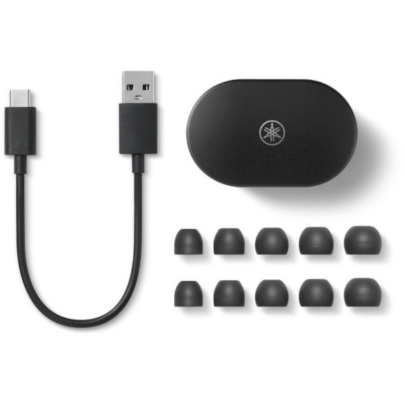 Yamaha TW-E7B - Ecouteurs Intra-Auriculaires Sans Fil avec réducteur de bruit