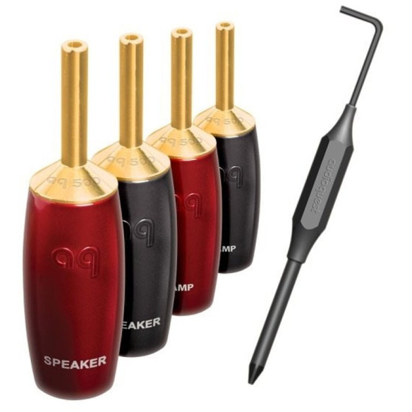 4x Audioquest SureGrip 509 - Fiches Bananes - Argent ou Or