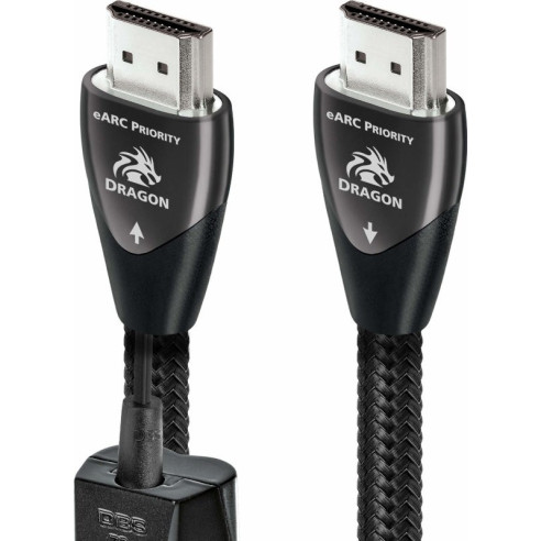 Audioquest Dragon eARC 48 - Câble HDMI 2.1 avec DBS 72V 4K, 8K & 10K - 0,6m / 1m / 1,5m / 2m / 3m