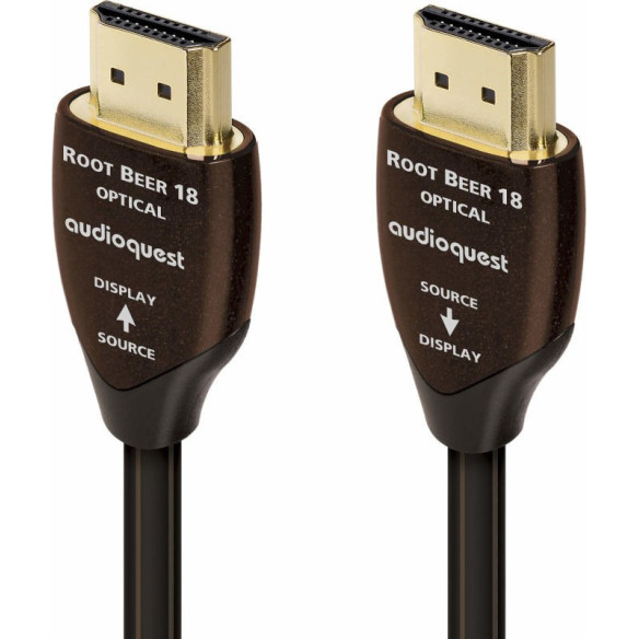 AudioQuest Root Beer 18 - Câble HDMI 2.0 optique - 5m / 10m / 15m / 20m / 25m / 30m