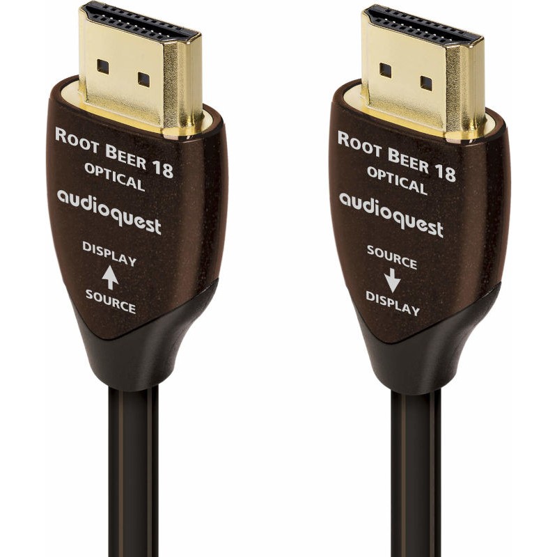 AudioQuest Root Beer 18 - Câble HDMI 2.0 optique - 5m / 10m / 15m
