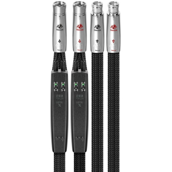 AudioQuest Dragon XLR - Câbles de Modulation DOUBLE DBS 72V - 0,5m / 0,75m / 1m / 1,5m / 2m / 3m et plus