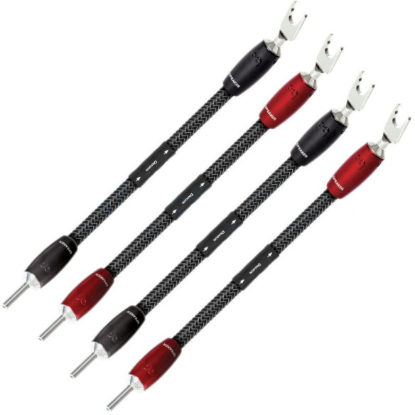 AudioQuest Dragon BiWire Jumpers - Cavaliers de 20cm Fourches ou bananes