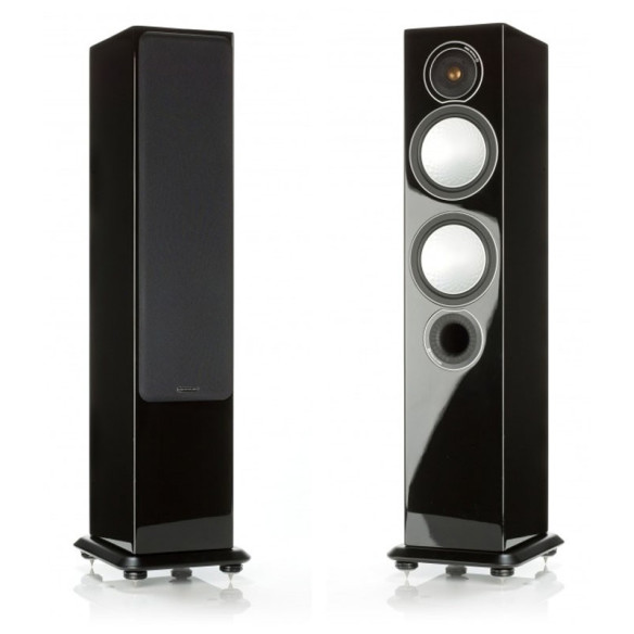 Monitor Audio Silver 6 - Enceintes Colonnes Bois Noir, Noyer, Natural, Rosenut, Blanc & Noir Laqué