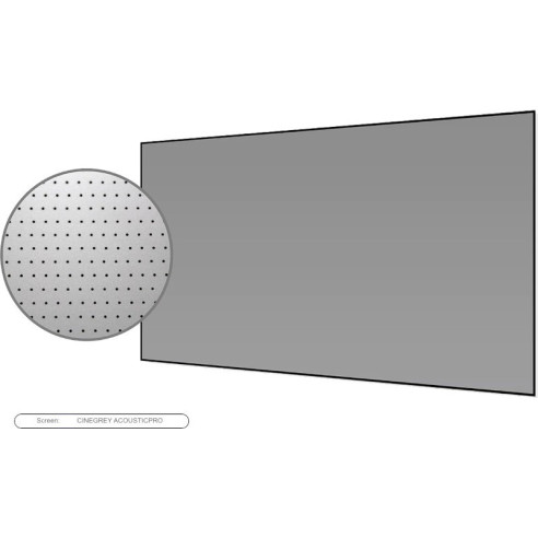Elite Screens Aeon Edge Free Cinegrey 4D® AT AcousticPro - Écran fixe à toile technique 1.0 Transonore