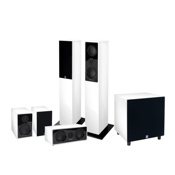 Highland Audio Dilis 5.1 - Pack enceintes Home Cinema - Laqué Blanc ou Noir