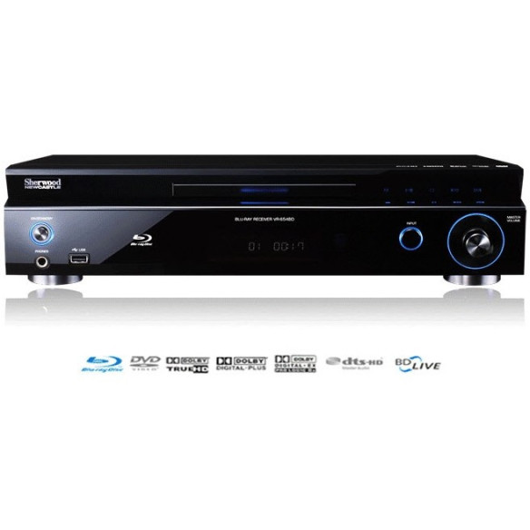 Sherwood VR-654BD - Ampli home cinema compacte 5.1 + Lecteur DVD-Bluray intégré