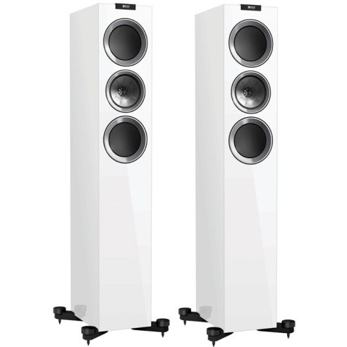 KEF R500 - Enceintes Colonnes Noyer, Merisier, Laqué Noir ou Laqué Blanc