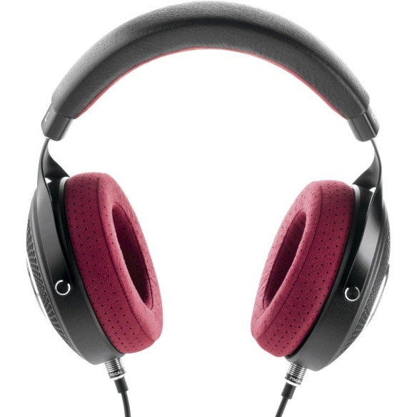 Focal Clear MG Professionnal - Casque Circum Aural Ouvert - Cuir Noir Microfibre Rouge