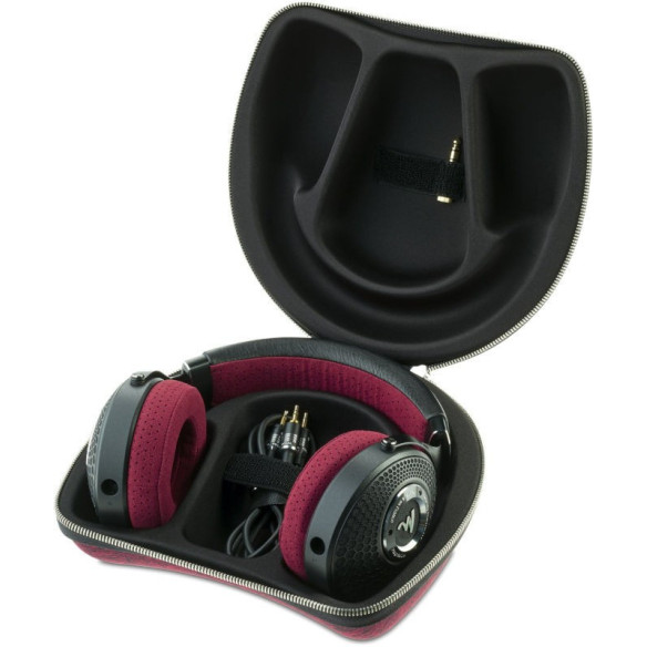 Focal Clear MG Professionnal - Casque Circum Aural Ouvert - Cuir Noir Microfibre Rouge