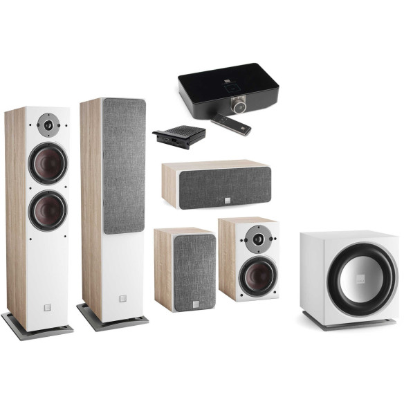 Dali Oberon C System 5.1 - Pack Home Cinéma Sans Fil - Noir, Blanc, Chêne ou Noyer