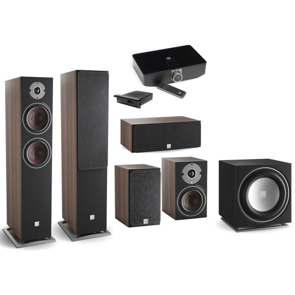 Dali Oberon C System 5.1 - Pack Home Cinéma Sans Fil - Noir, Blanc, Chêne ou Noyer