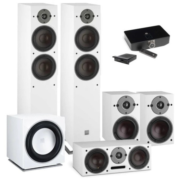 Dali Oberon C System 5.1 - Pack Home Cinéma Sans Fil - Noir, Blanc, Chêne ou Noyer