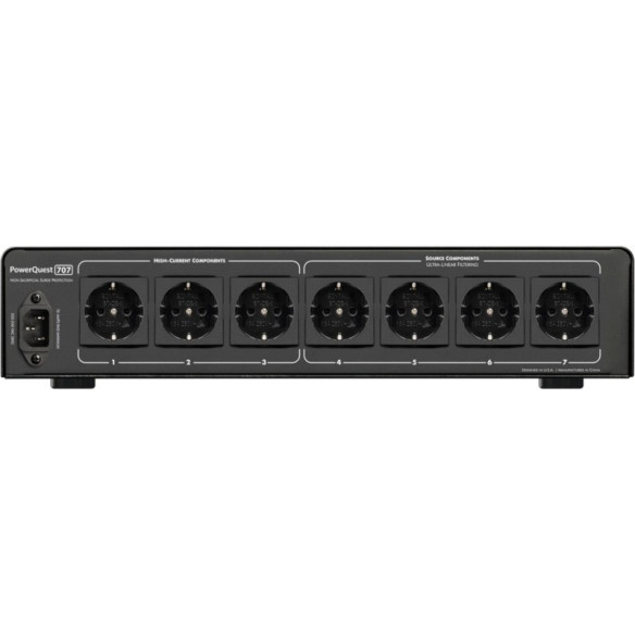 AudioQuest PowerQuest 707 - Conditionneur Barette Secteur 7x prises à filtres linéaires et Power Correction