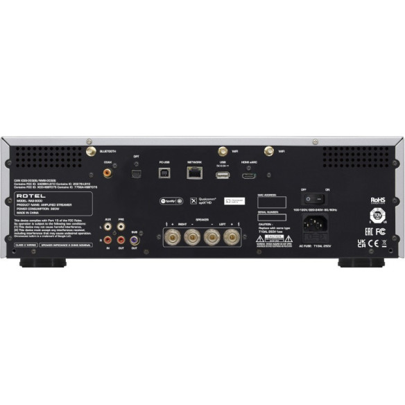 Rotel RAS-5000 - Ampli Stéréo Streamer Roon Ready 2x140W - Noir ou Silver
