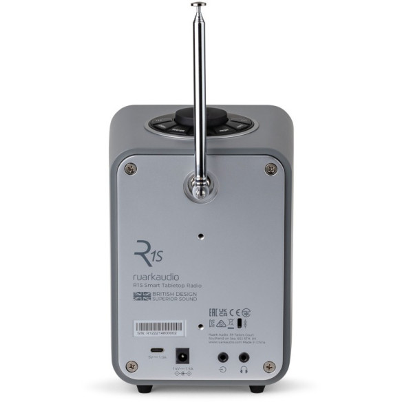 Ruark Audio R1S - Poste Radio FM/DAB+ Streaming Bluetooth, Wifi & USB - Light Grey