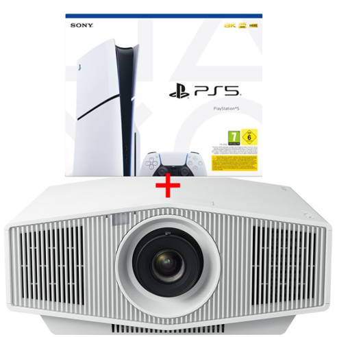 SONY VPL-XW7000ES + SONY PS5 SLIM - Vidéoprojecteur laser 4K natif blanc ou noir