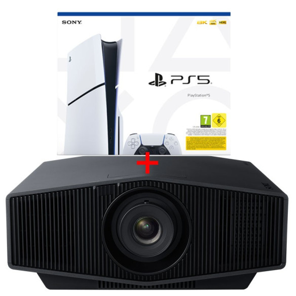 SONY VPL-XW7000ES + SONY PS5 SLIM - Vidéoprojecteur laser 4K natif blanc ou noir
