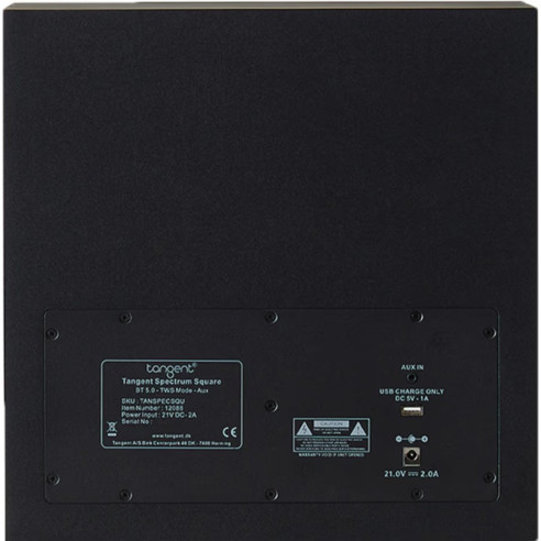 Tangent Spectrum Square - Enceinte bluetooth compatible meuble Ikea Kallax et Expedite avec grilles noires et grises