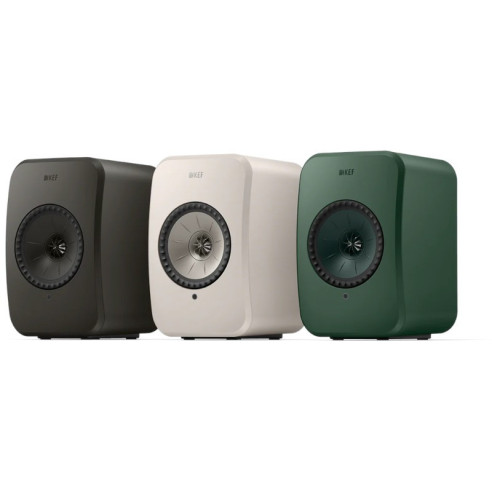 KEF LSX II LT - Enceintes Bibliothèques Connectées Sans Fil - Gris Graphite, Blanc Galet ou Vert Sauge