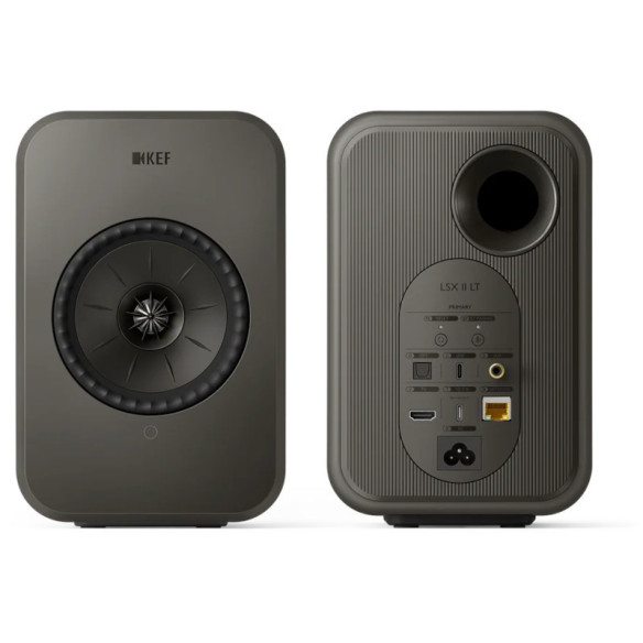 KEF LSX II LT - Enceintes Bibliothèques Connectées Sans Fil - Gris Graphite, Blanc Galet ou Vert Sauge