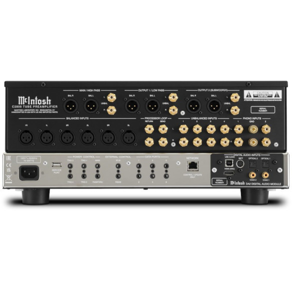 McIntosh C2800 - Préampli Stéréo à Tubes - Noir
