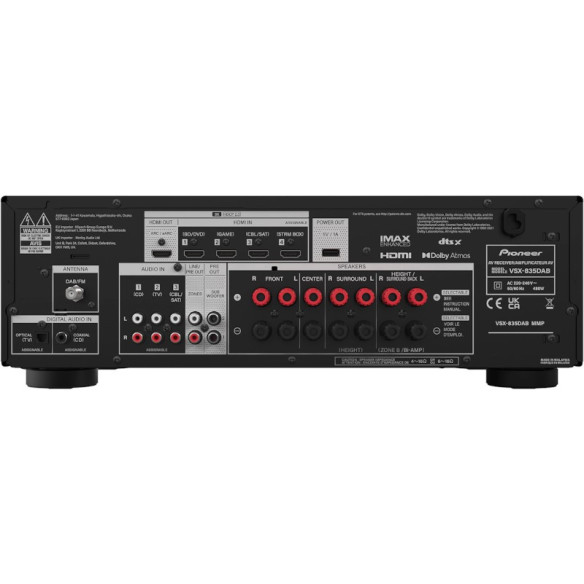 Pioneer VSX-835 - Ampli Home Cinéma 7.2 - Noir