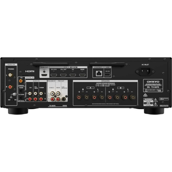 Onkyo TX-8470 - Ampli Stéréo Connectée avec HDMI - Noir