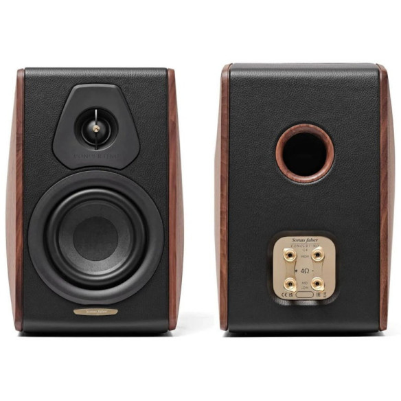 Sonus Faber Concertino G4 - Enceintes Bibliothèques - Noyez Massif & Cuir