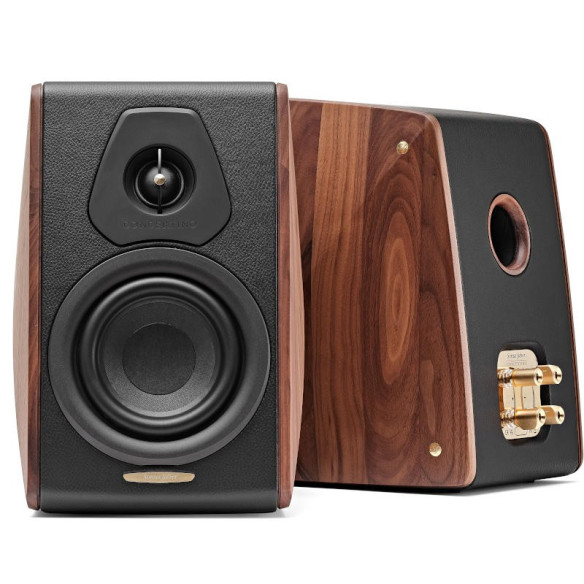 Sonus Faber Concertino G4 - Enceintes Bibliothèques - Noyez Massif & Cuir