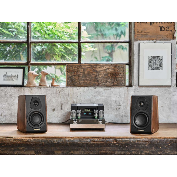 Sonus Faber Concertino G4 - Enceintes Bibliothèques - Noyez Massif & Cuir