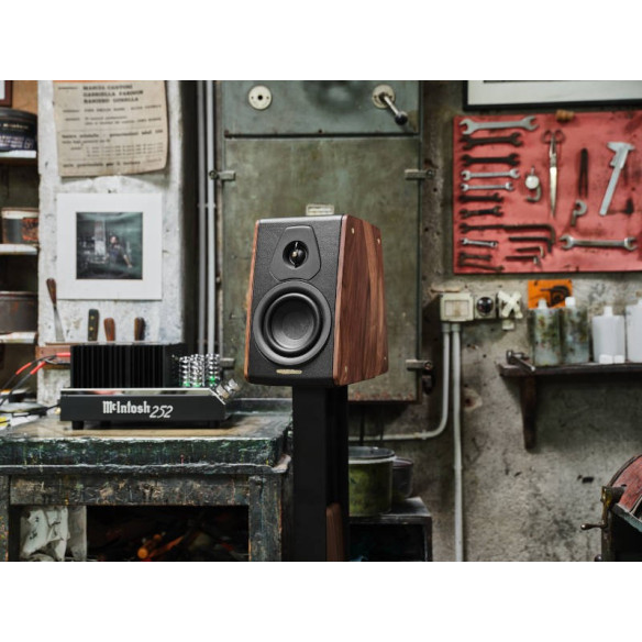 Sonus Faber Concertino G4 - Enceintes Bibliothèques - Noyez Massif & Cuir