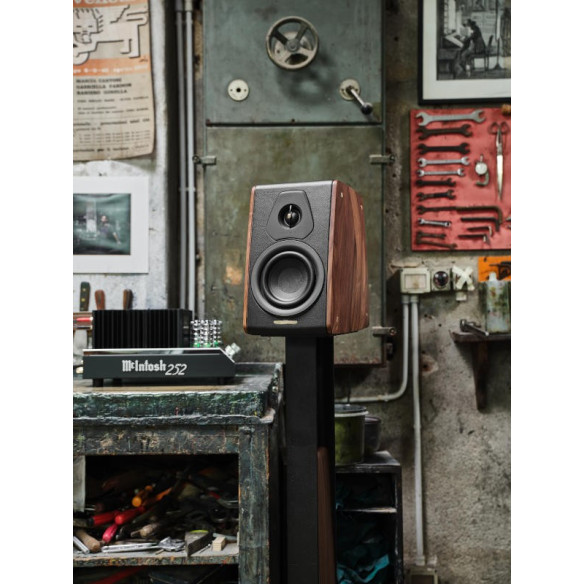Sonus Faber Concertino Stand - Pieds d'Enceintes pour Concertino G4 - Noir / Noyer Massif