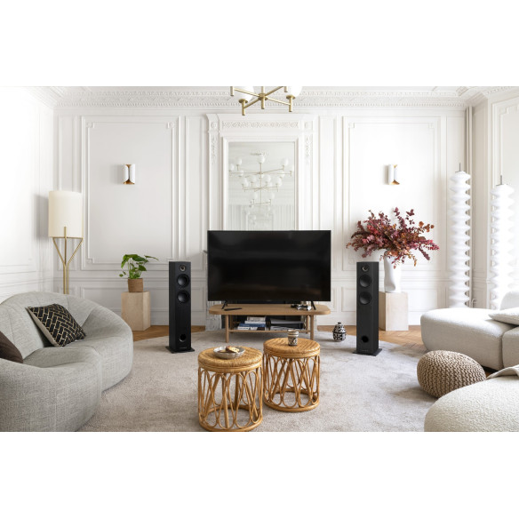 Triangle Elara LN05A - Enceintes colonnes Actives avec Bluetooth - Chataigner ou Chene clair