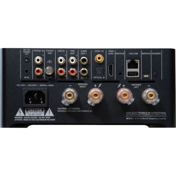 NAD M10 V3 - Ampli Stéréo Connecté 2x 100W - Noir