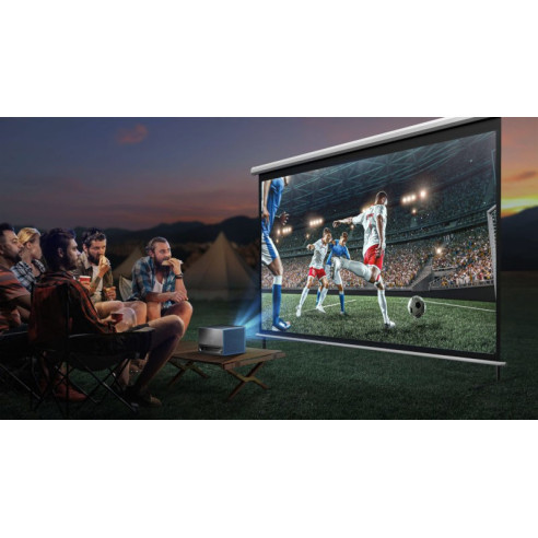 Hisense C1 - Vidéoprojecteur Compact DLP Triple Laser 4K - Métal Brossé