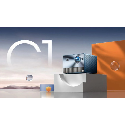 Hisense C1 - Vidéoprojecteur Compact DLP Triple Laser 4K - Métal Brossé