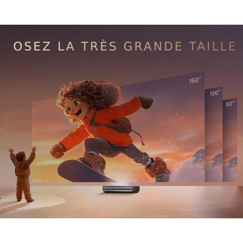 Hisense PL2 - Vidéo Projecteur Ultra Courte Focal Laser 4K - Noir